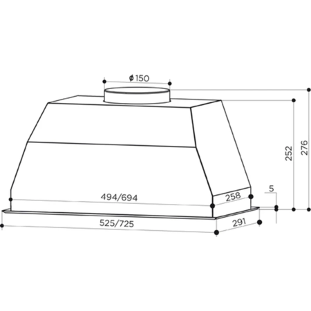 Кухонна витяжка Faber BI 52 SS 2LS (305.0588.062) Зображення