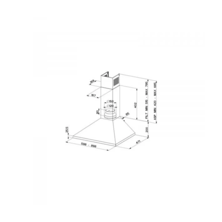 Витяжка купольна Faber Value Pb Bk 145Вт 430 м³/ч Чорний (320.0557.543) Зображення