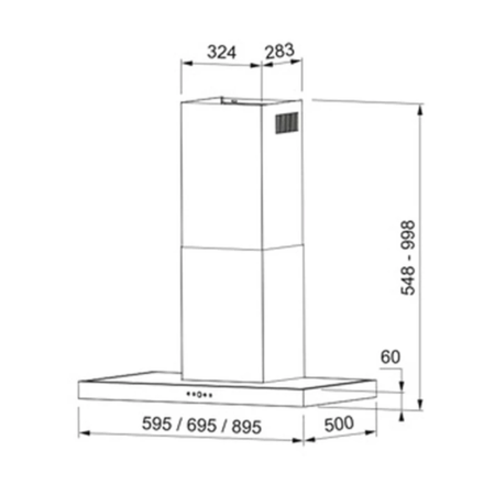 Кухонна витяжка Faber TSP X A60 2LS (325.0568.817) Зображення