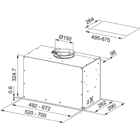 Витяжка кухонна Franke Box FBFE BK MATT A52 305.0665.364 Зображення