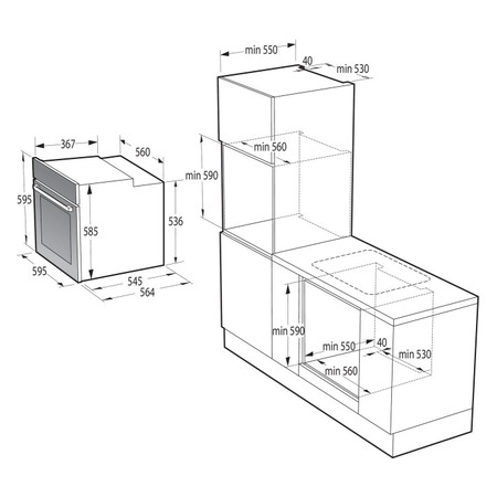 Духова шафа електрична Gorenje BPSA6747DGWI Зображення