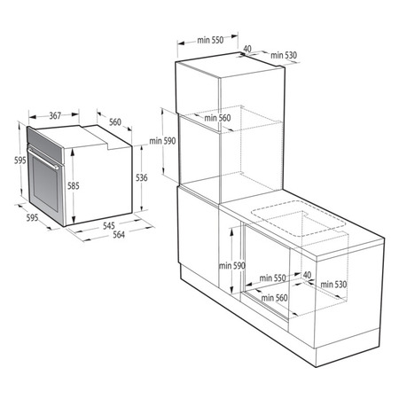 Духова шафа електрична Gorenje BOS6737E20FBG Зображення