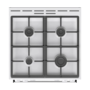 Плита комбiнована Gorenje GK6A40WFFM WH Изображение