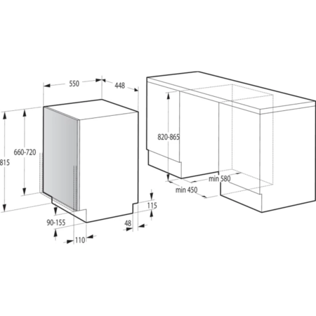 Вбудована посудомийна машина Gorenje GV520E11 Изображение