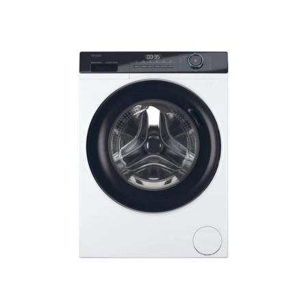 Пральна машина Haier фронтальна, 7кг, 1200, A+++, 44см, дисплей, пара, інвертор, чорний люк, прямий (HW70-B12929) Зображення