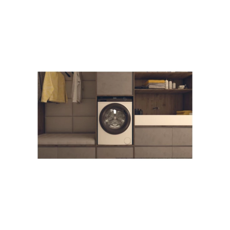 Пральна машина Haier фронтальна, 7кг, 1200, A+++, 44см, дисплей, пара, інвертор, чорний люк, прямий (HW70-B12929) Зображення