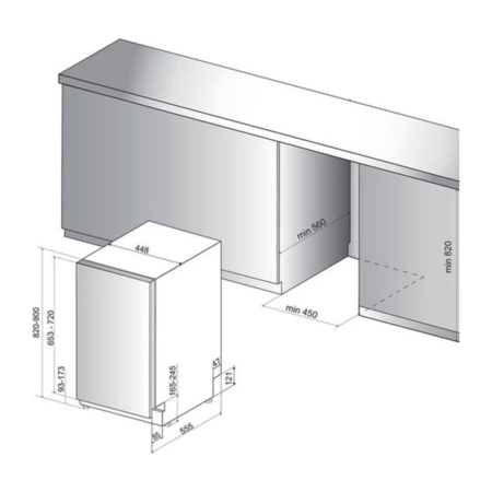 Вбудована посудомийна машина Hotpoint-Ariston HSIC3T127C Зображення