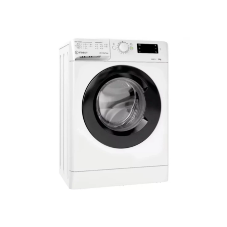 Пральна машина Indesit фронтальна, 6кг, 1200, A+++, 43см, дисплей, інвертор, чорний люк, білий (OMTWSE61293WKUA) Зображення