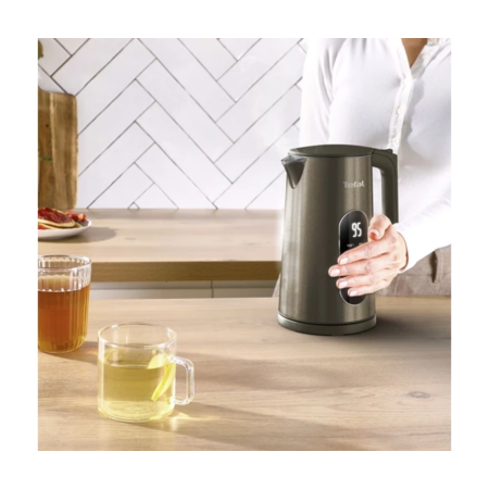 Електрочайник Tefal KI871FE0 Selection 1.7л, з подвійними стінками, 6 темп.реж, підтримка температури, сенc. управління, бронзовий (ERKI871FE0) Зображення