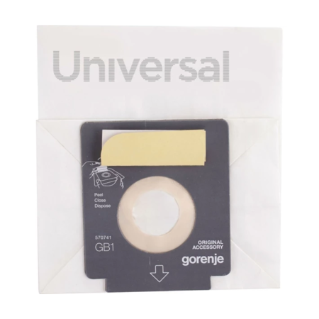 Універсальний мішок, для пилососів Gorenje, паперові, 5 шт, 570741 (GB1PBU) Зображення