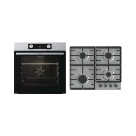 Комплект Gorenje (духовка електрична BO6737E02XK+варильна поверхня газова G642ABX), нерж. (SET_BO6737E02XK_G642ABX) Зображення