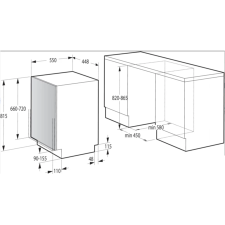 Вбудована посудомийна машина Gorenje GV561D10 Зображення