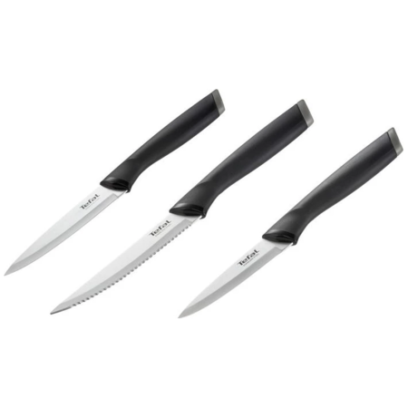 Набор ножей Tefal Essential, 3шт, нержавеющая сталь, черный (K2219455) Зображення