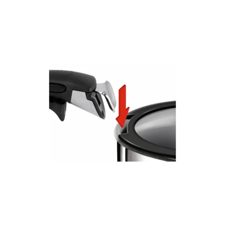 Кришка для посуду Tefal Ingenio 28см, скло, силікон, прозоро-чорний (L9846753) (861078-01) Зображення