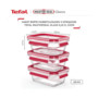 Tefal Набір контейнерів Master Seal, 3 шт., скло, прозорий (N1051110-e) Зображення