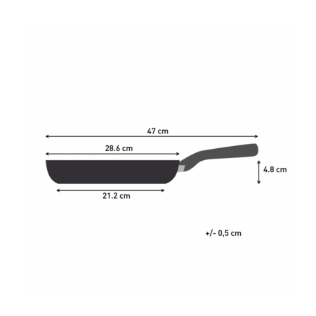 Tefal Сковорода Hard Stone, 28см, алюміній, бакеліт, сірий (D4560632-e) Зображення