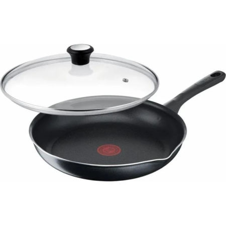 Tefal Сковорода з кришкою Day by Day, 24см, з кришкою, алюміній, бакеліт, скло, чорний (B5580423UA-e) Зображення