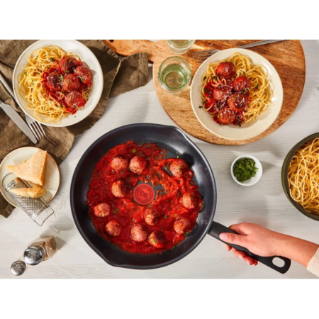 Tefal Сковорода з кришкою Day by Day, 24см, з кришкою, алюміній, бакеліт, скло, чорний (B5580423UA-e) Зображення
