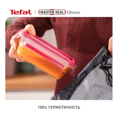 Tefal Набір контейнерів Master Seal, 3шт, жаростійке скло, прозорий (N1050910-e) Зображення