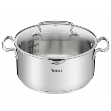 Tefal Каструля DUETTO+, 5л, з кришкою, нержавіюча сталь, скло (G7194656-e) Зображення