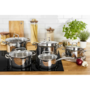 Набір посуду Tefal Duetto Plus, 10 предметів, нержавіюча сталь, скло (G719SA55-e) Зображення