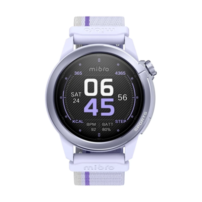 Смарт-годинники Mibro GS Active2 Ліловий; 1.32" (466х466) AMOLED сенсорний / Bluetooth 5.3 / 46 х 46 х 11.7 мм, 51.7 г / 5 АТМ / 350 мАг / фіолетовий Зображення