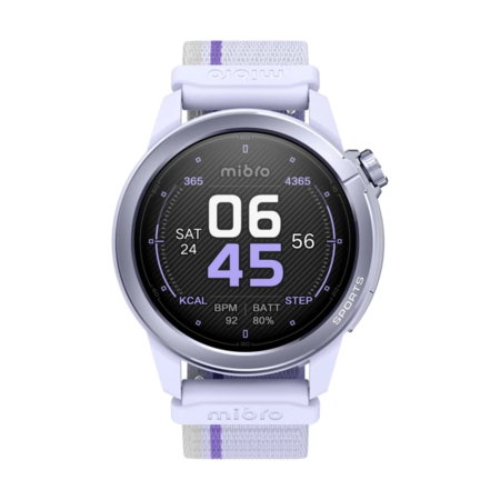 Смарт-годинники Mibro GS Active2 Ліловий; 1.32" (466х466) AMOLED сенсорний / Bluetooth 5.3 / 46 х 46 х 11.7 мм, 51.7 г / 5 АТМ / 350 мАг / фіолетовий Зображення