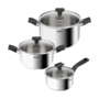 Набор посуды Tefal Delicious, 6 предметов, нержавеющая сталь, бакелит, стекло (B925S655) Зображення