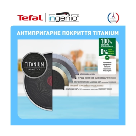 Набор посуды Tefal Ingenio Easy Cook & Clean, 10 предметов (L1539053) Зображення