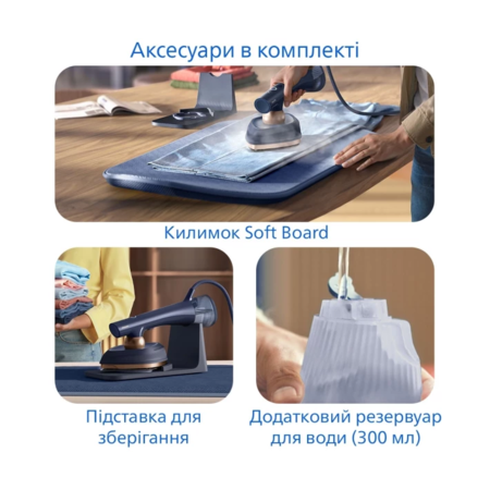 Універсальна праска-відпарювач Philips OneTurn GC215/20 Зображення