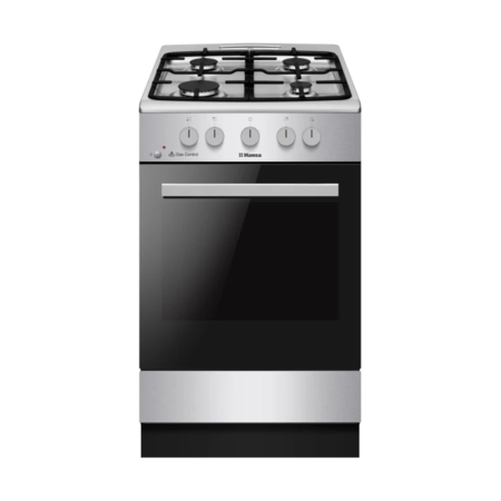 Плита Hansa FCGX52029H газова, 50x60см, 67л, чавун, газ контр., нержавіюча сталь (ERFCGX52029H) Изображение