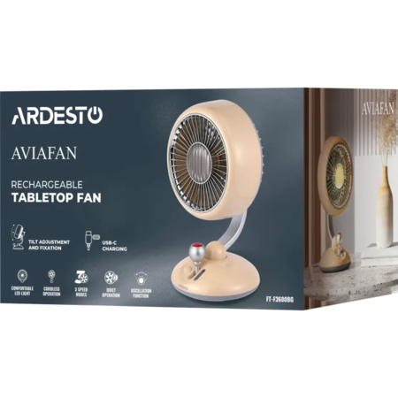 Вентилятор настільний Ardesto FT-F3600BG Зображення