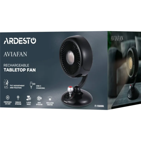 Вентилятор настільний Ardesto FT-F3600BL Зображення