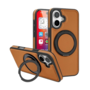 Шкіряна накладка Retro with Magnetic Safe для Apple iPhone 16 (6.1") Brown (303305) Зображення