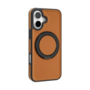 Шкіряна накладка Retro with Magnetic Safe для Apple iPhone 16 (6.1") Brown (303305) Зображення
