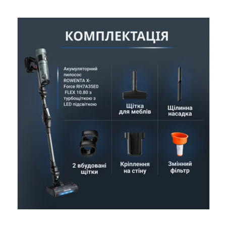 Акумуляторний пилосос Rowenta X-Force Flex 10.80 RH7A35E0 (192789) Зображення