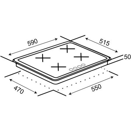 Варильна Ventolux поверхня HG640-MA3 S (WH) Изображение