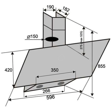Витяжка Ventolux MIRROR 60 GRS (800) TRC MM Зображення