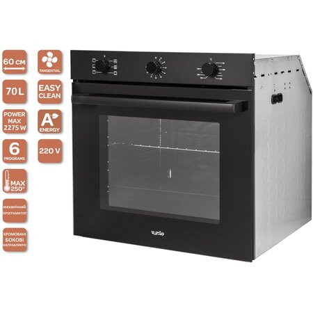Електричні Ventolux духові шафи VERONA 6 MT (BK) Изображение