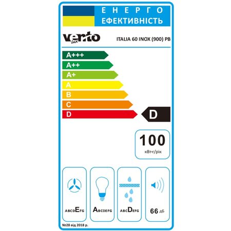 Витяжка Ventolux ITALIA 60 INOX (900) PB Изображение