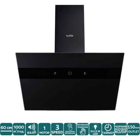 Витяжка Ventolux MIRROR 60 MBG (1000) TC MS Изображение