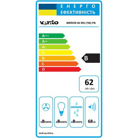Витяжка Ventolux MIRROR 60 WG (700) PB Изображение