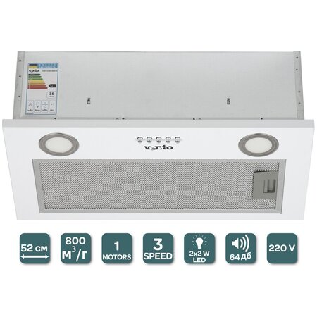 Кухонна витяжка Ventolux PUNTO 52 WH (950) PB Изображение