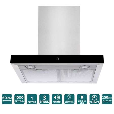 Витяжка Ventolux ITALIA 60 BG (1000) TC Изображение