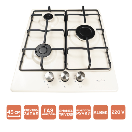 Варильна поверхня газова Ventolux HG430-B3 S (IVORY) Изображение