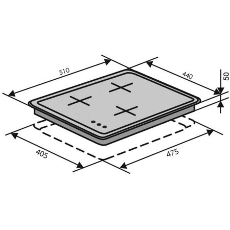 Варильна Ventolux поверхня HG430-B3 S (WH) Изображение