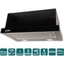 Витяжка Ventolux GARDA 50 BK (700) LED Изображение